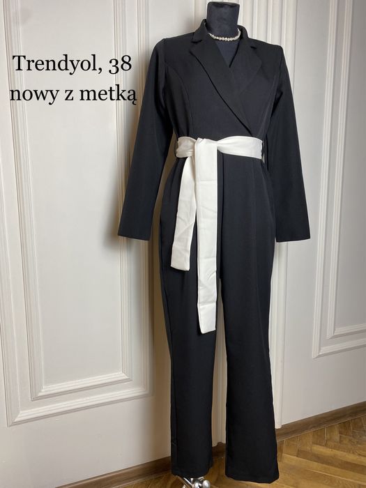 Nowy kombinezon damski długi czarny 38 M Trendyol chic na okazje