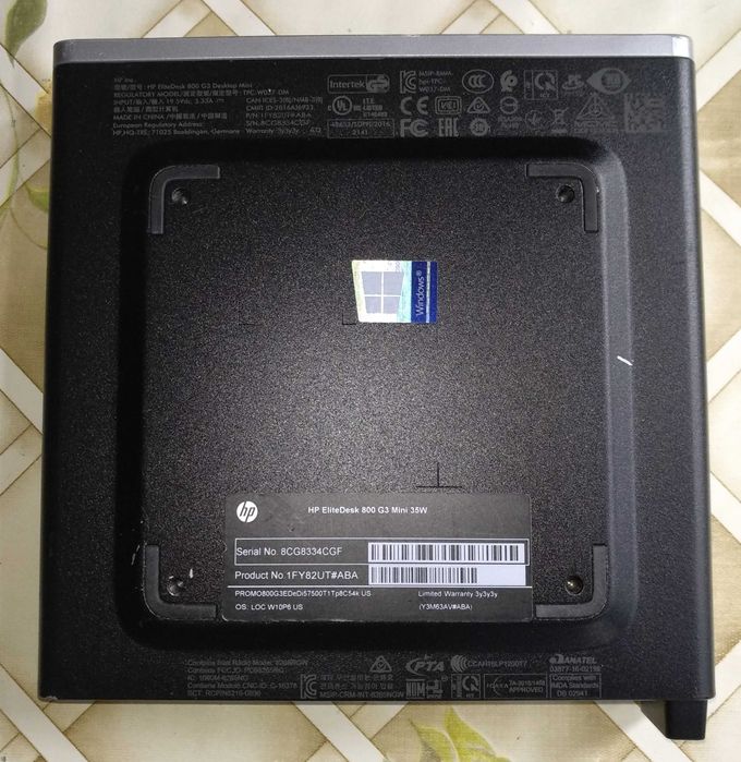 HP EliteDesk 800 G3 DM 35W - i5-7500T 16GB SSD 512GB WiFi BT Win11 Pro