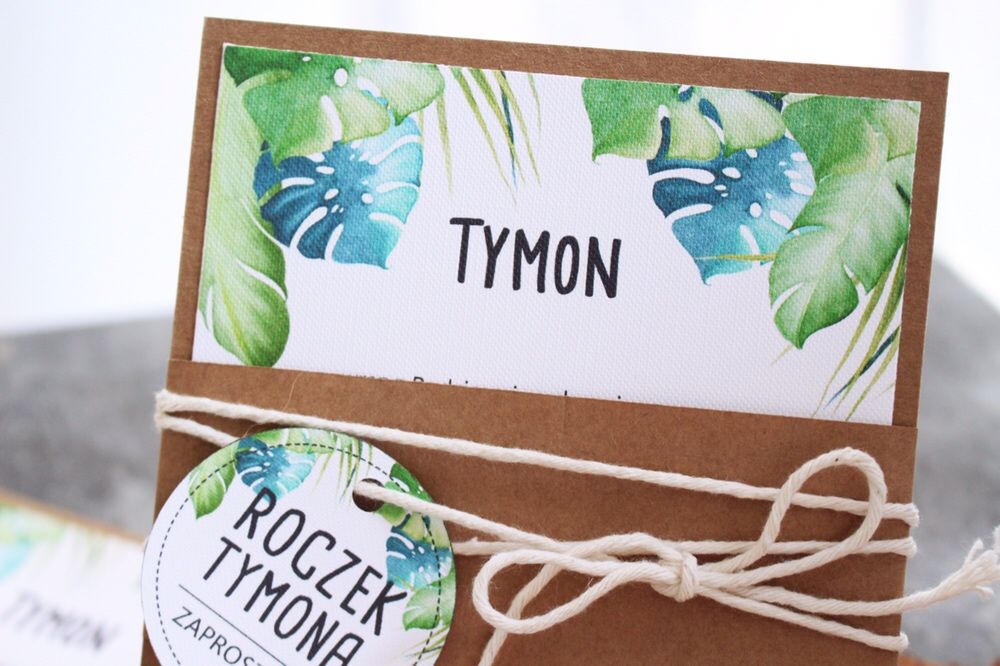 Zaproszenie zaproszenia na urodziny urodzinowe jungle słonik chłopca