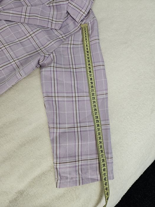 Komplet na lato garniturowy S 36 shein kratka w kratkę kraciasty