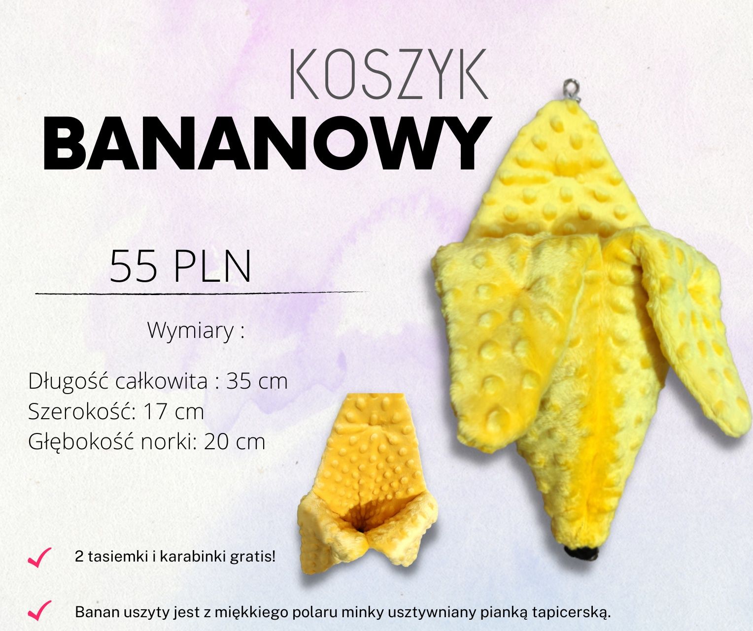 Banan koszyk hamak dla gryzoni małpki szczura szynszyla koszatniczki