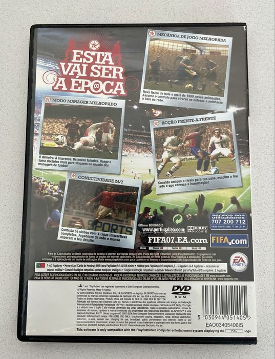 Jogo FIFA 07 – PlayStation 2 (PS2) – Original e em bom estado!