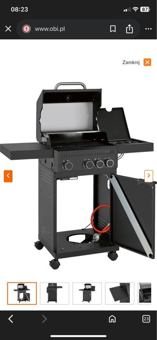 Grill gazowy z termometrem