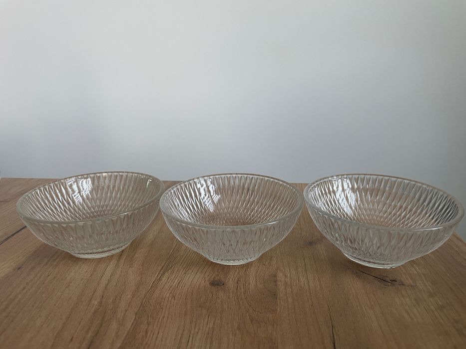 Salaterki miseczki szklane huta Hortensja PRL