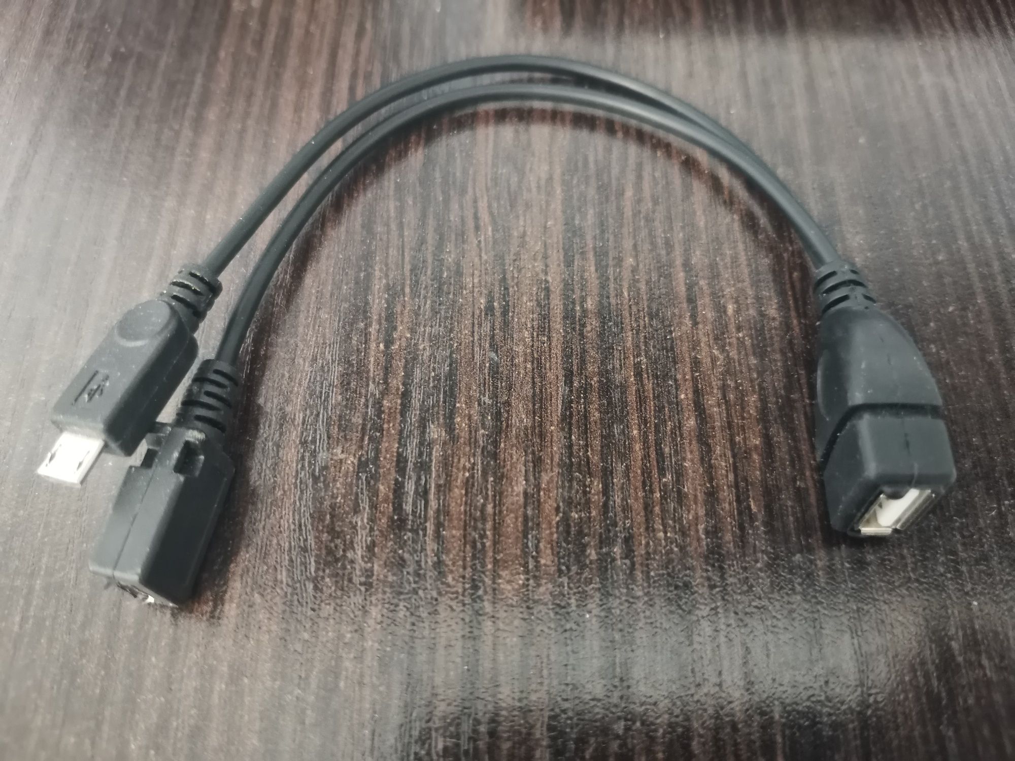 Кабель USB мама, microUSB мама+папа