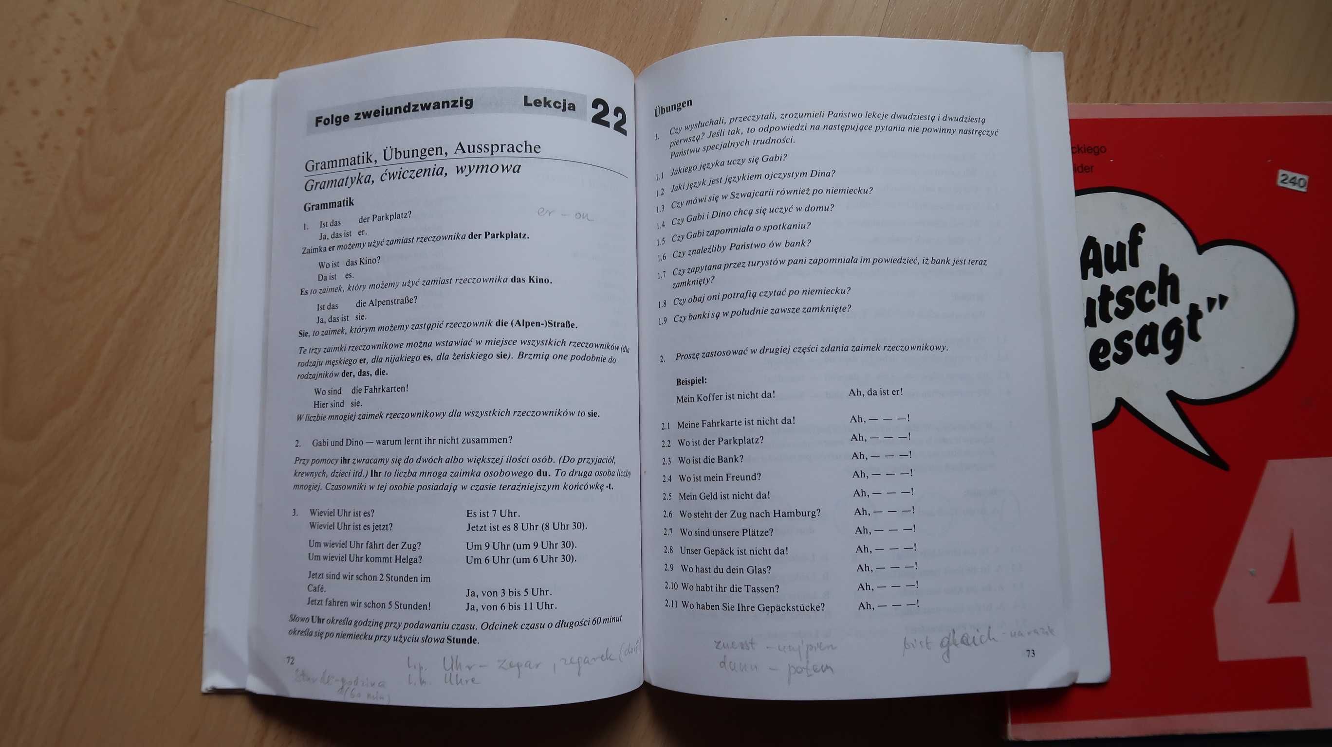 Auf Deutsch gesagt 4 części Język Niemiecki podręcznik