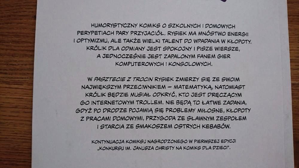 Komiks pt Rysiek i królik Pasztet z trocin tom 2