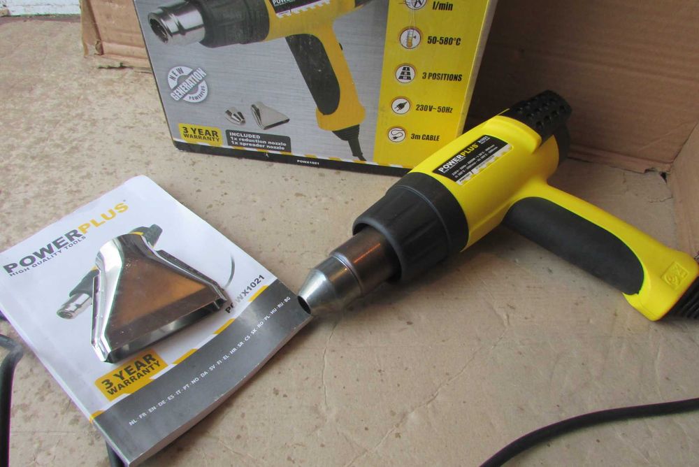 Фен будівельний Powerplus POWX1021 2000 Вт (з Бельгії)
