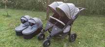 Wózek bliźniaczy, dla bliźniąt, bliźniak 2w1 Tfk - Trend For Kids Twin