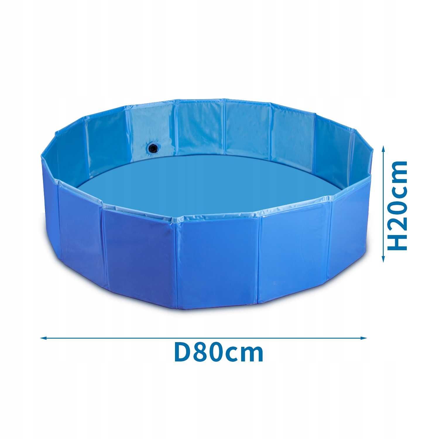 BASEN dla psa składany na lato upał  80x20cm