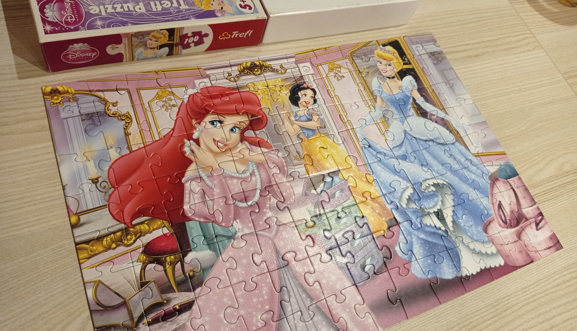 Puzzle Trefl 100 el. Disney - Księżniczki Ariel Śnieżka Kopciuszek