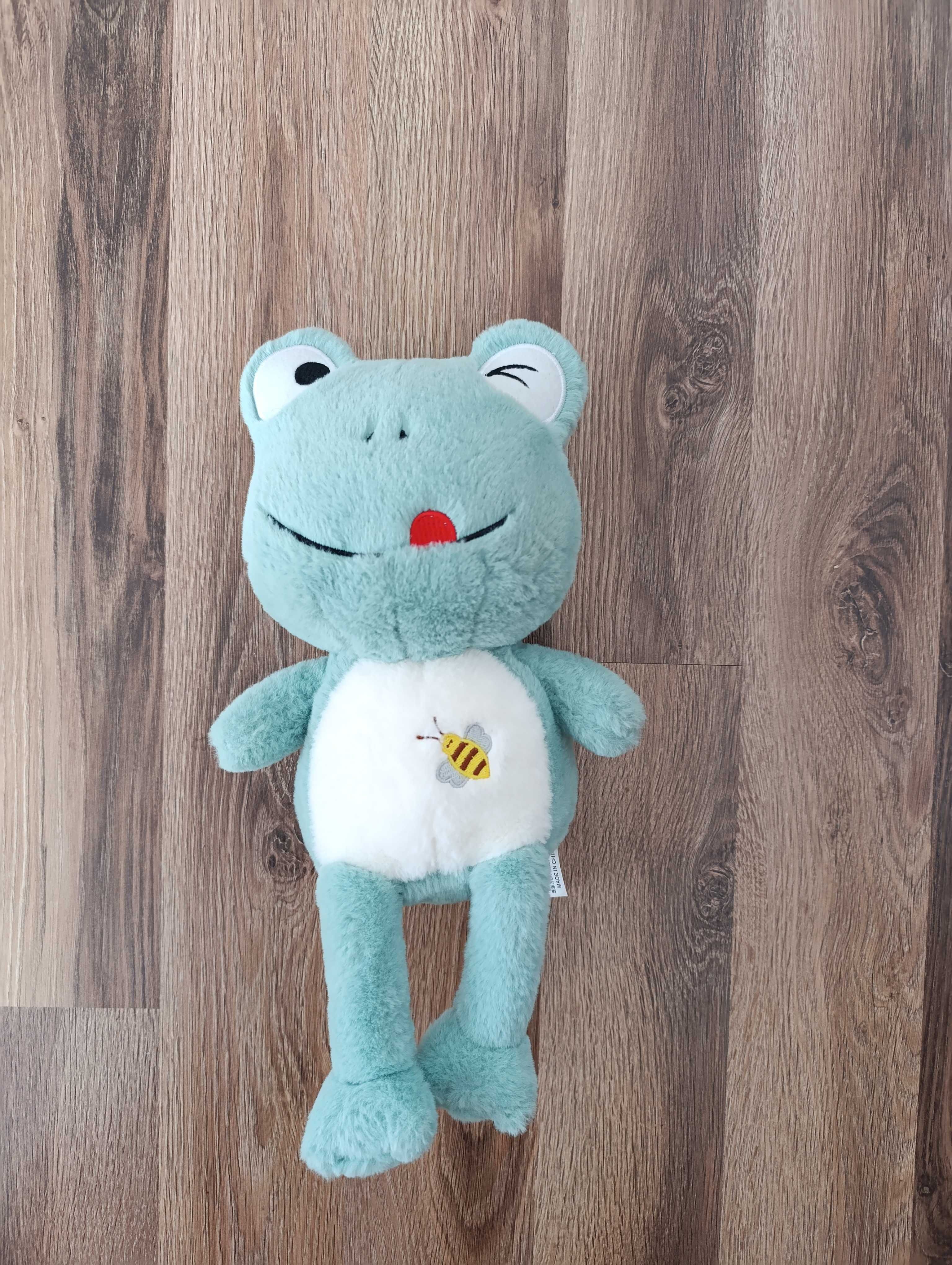PLUSZOWA ŻABKA żaba pluszak MASKOTKA 35cm Prezent