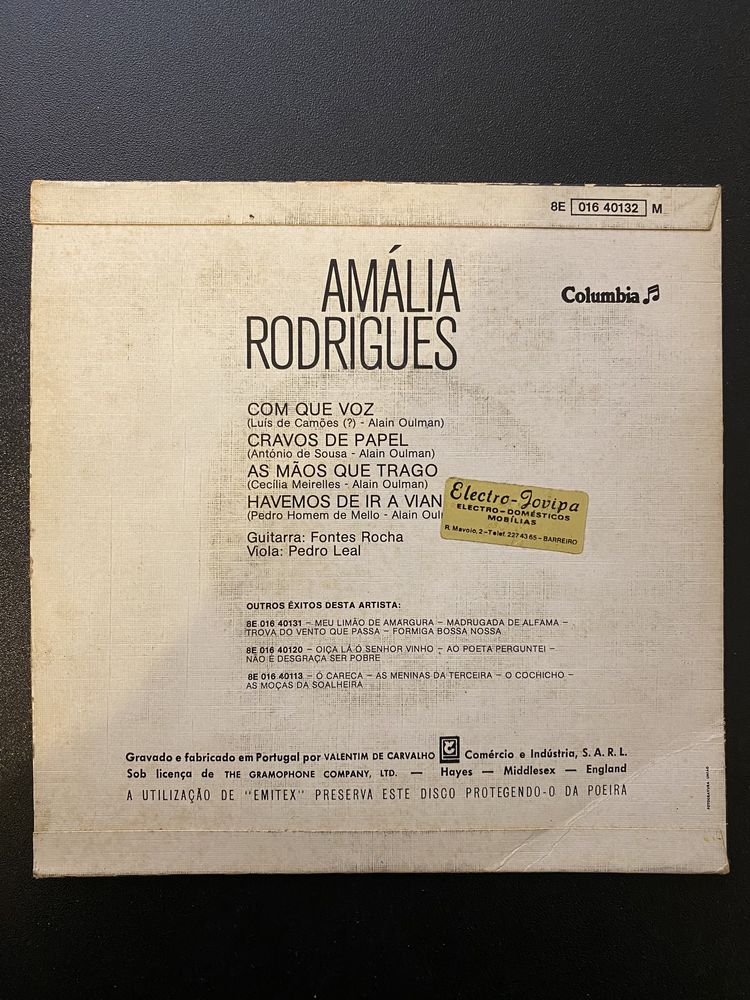Vinil - Amália Rodrigues - Havemos de ir a Viana