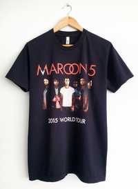 Koszulka T-shirt Nadruk Zespół Maroon 5 2015 World Tour Czarna M