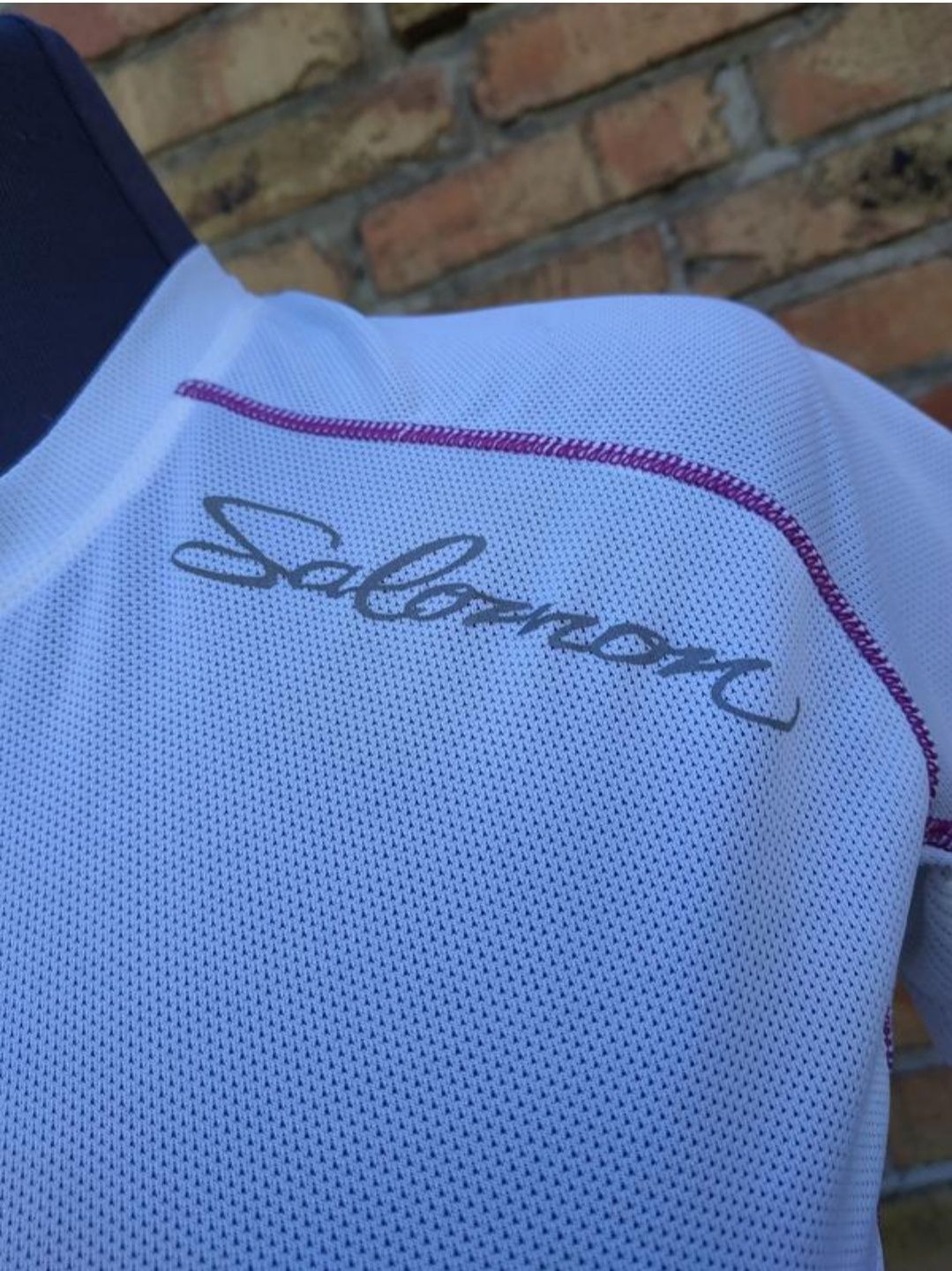 Біла спортивна футболка Salomon для бігу фітнесу