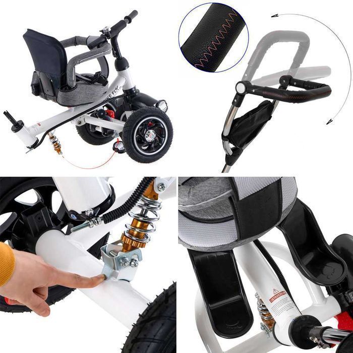 ROWEREK Trzykołowy dla Dzieci TRIKE FIX V3 WÓZEK z Prowadnikiem 360