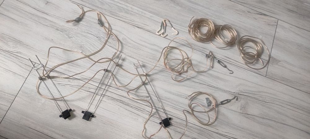 Oświetlenie halogenowe rozwieszane z Ikea na 3 reflektory 2,5 metra dł