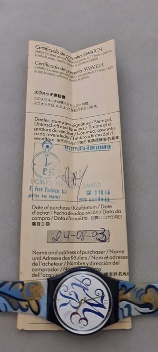 Relogio Swatch colecção 1993