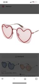 Marc jacobs okulary serca designerskie nietypowe kolorowe