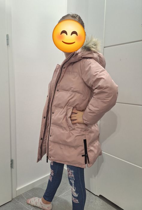 128cm Cool Club ciepła puchowa zimowa długa kurtka płaszczyk na zimę