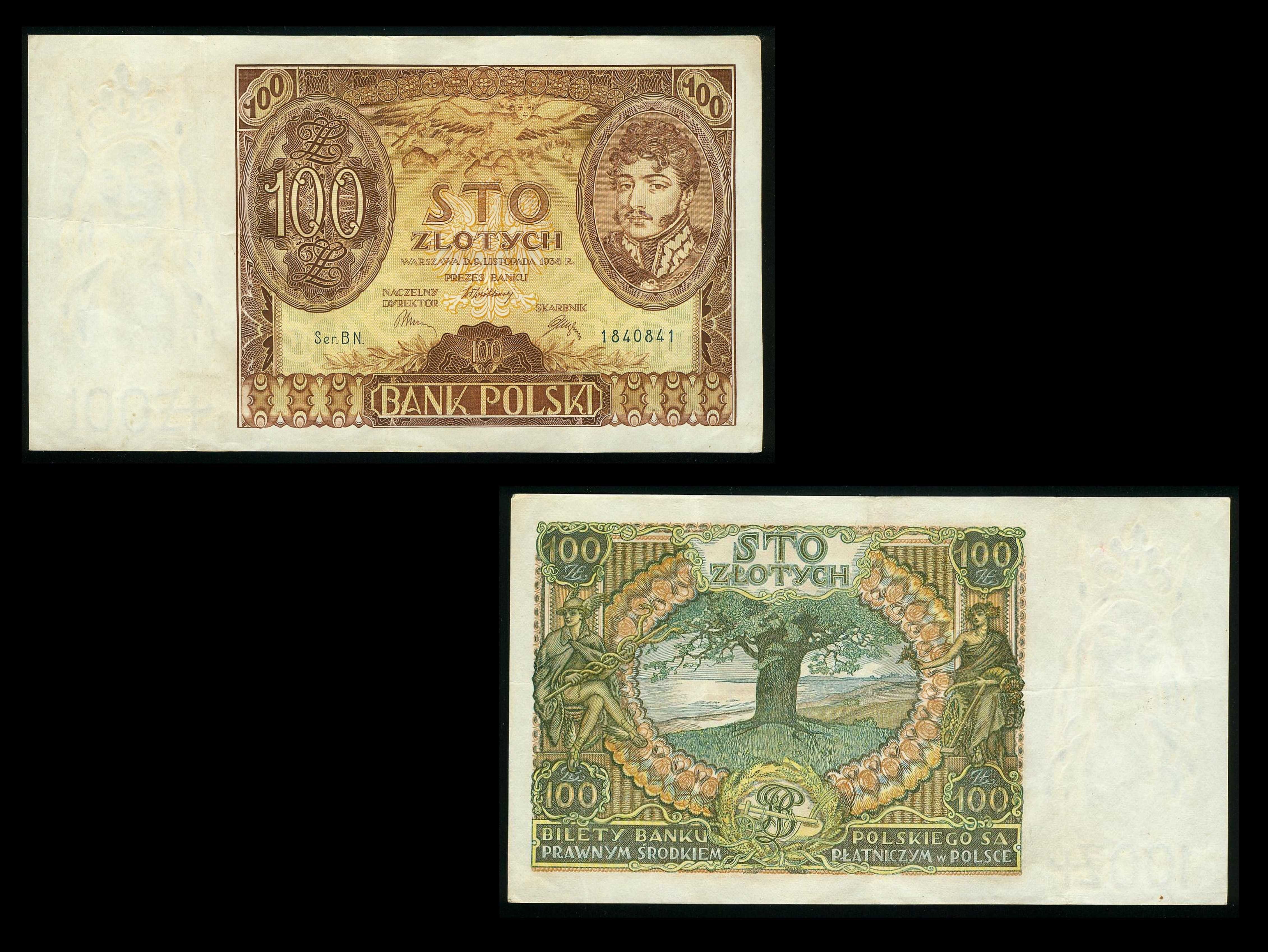 banknot - 100 złotych - 1934 r - Bank Polski