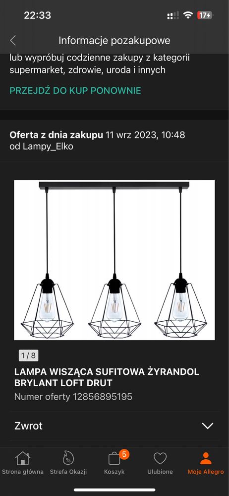 Lampa wisząca loftowa
