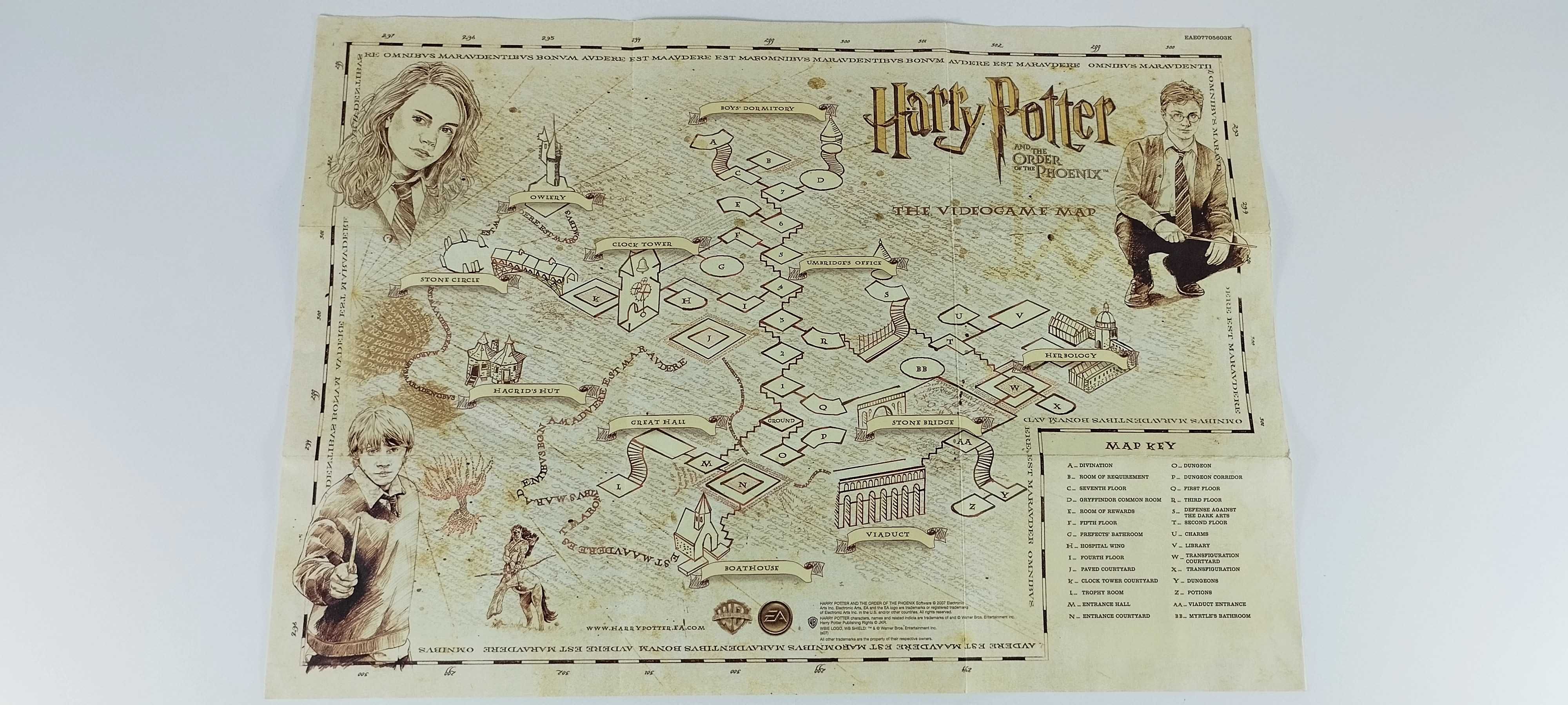 Harry Potter and Order of the Phoenix Videogame Map
