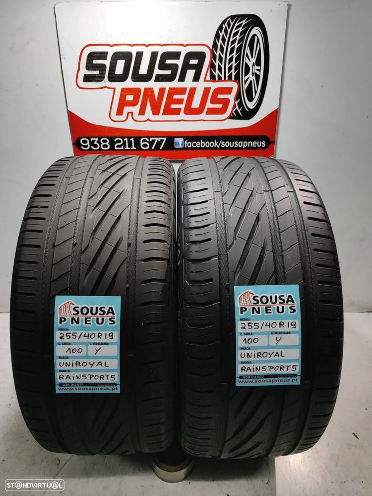 2 pneus semi novos 255-40r19 uniroyal - oferta da entrada