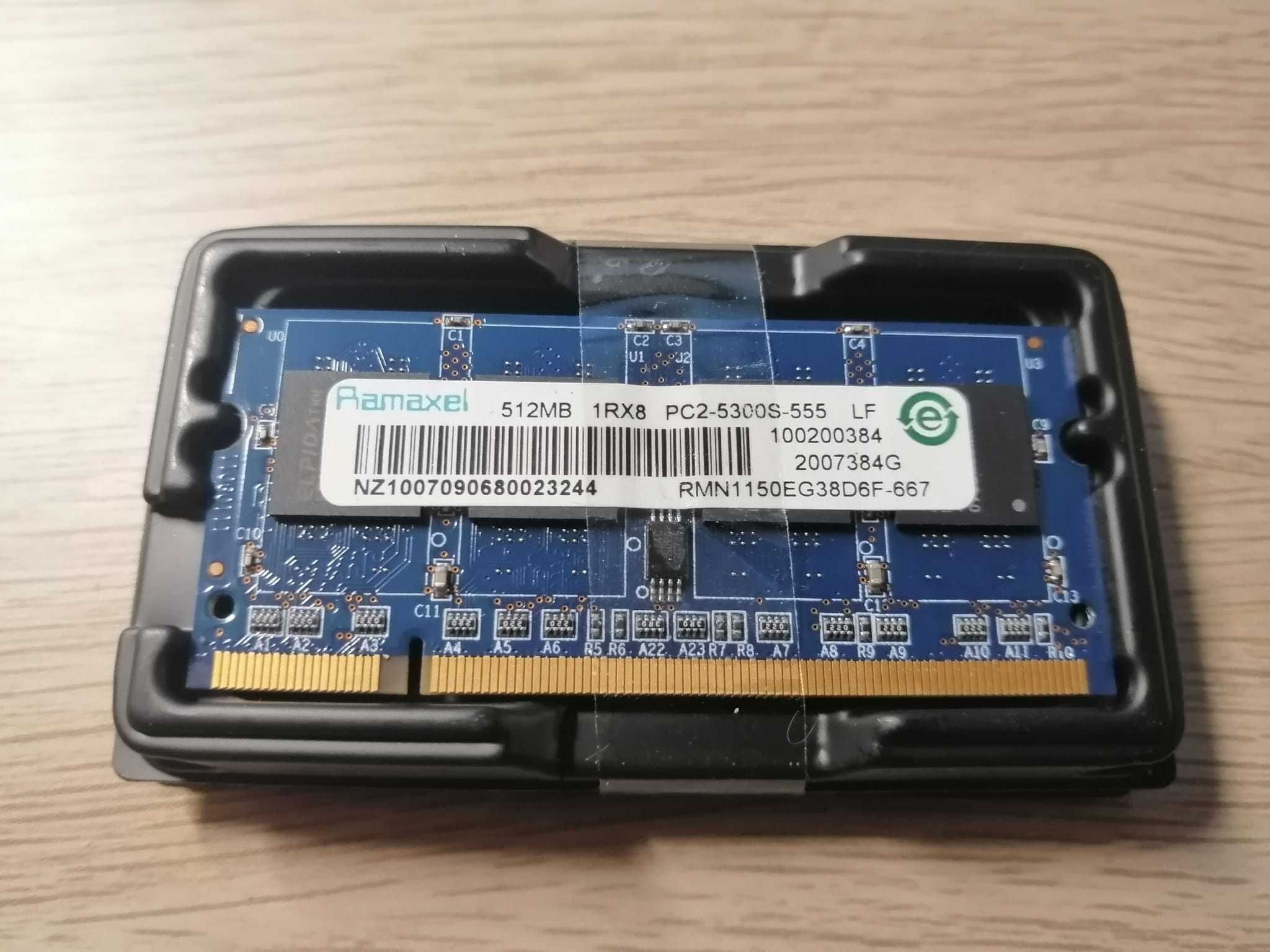 Memória Notebook 2 x 512MB DDR2 PC2 667Mhz