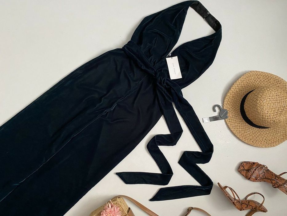 Новый роскошный брючный комбинезон с широкими штанами палаццо zara