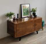 drewniana komoda PRL vintage lakierowana retro