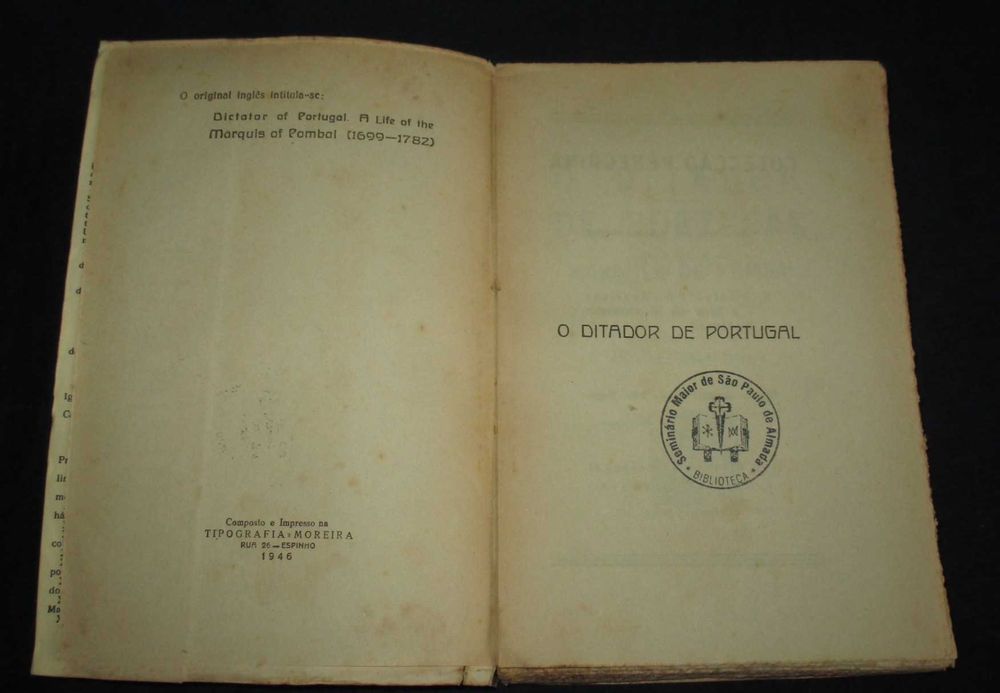 Livro O Ditador de Portugal Marcus Cheke