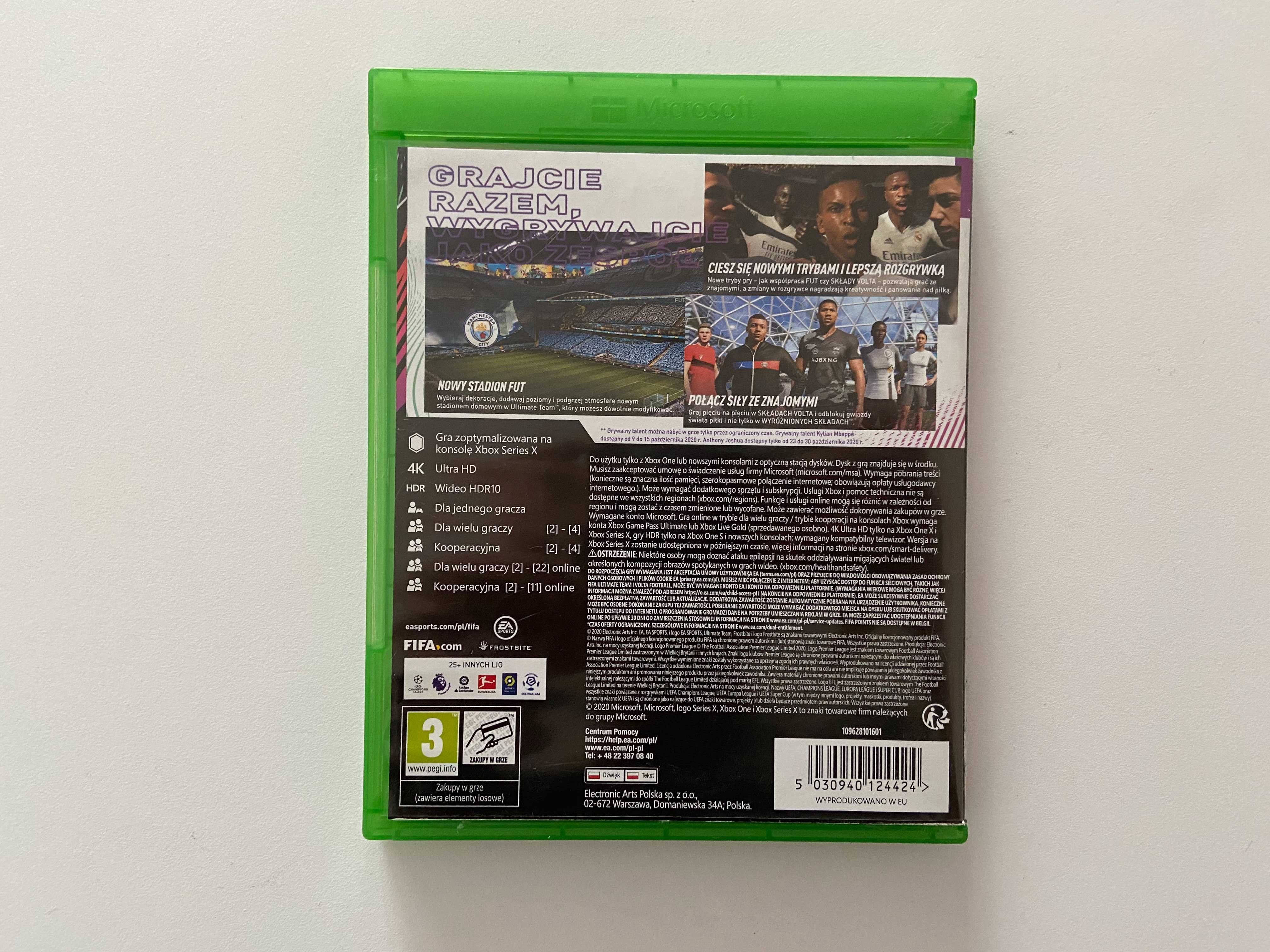 Fifa 21 Xbox One /  Series X PL Gra Po Polsku - Stan BDB