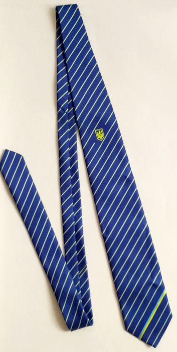 ТРИЗУБ Галстук мужской патриотический флаг Украины галстук в полоску