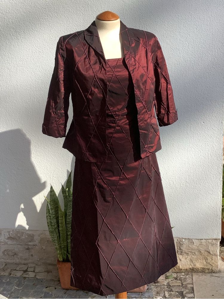 Vestido de cerimonia de duas peças