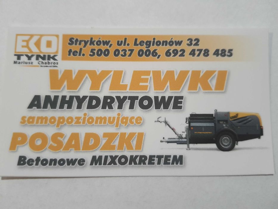 Wylewki betonowe, posadzki mixokret, wylewki anhydrytowe