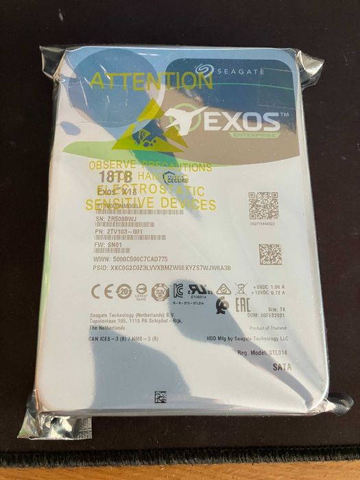 Discos Seagate Exos X18 18 TB SATA com garantia