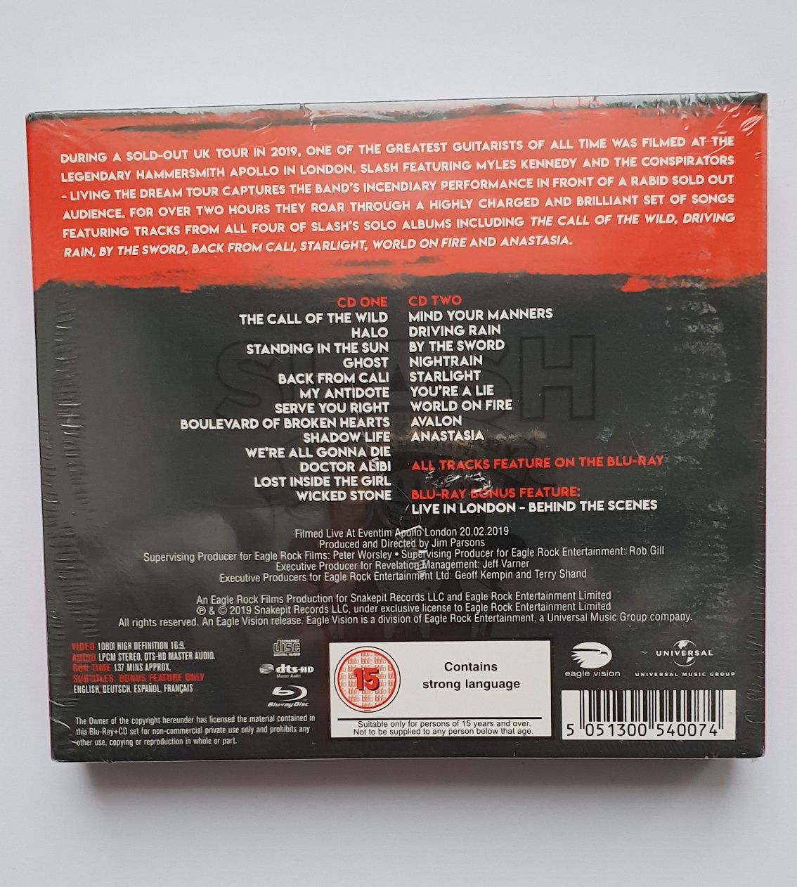 Slash - Living The Dream Tour płyta Blu Ray 2CD Nowe Folia