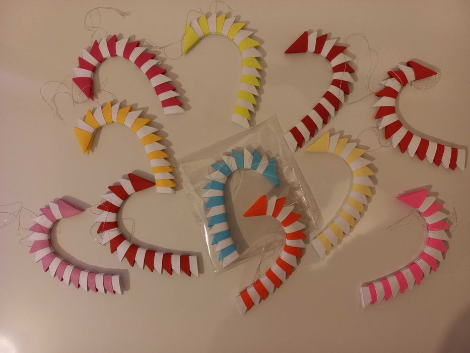 Bombka na choinkę - laska- zawieszka origami rękodzieło dekoracja