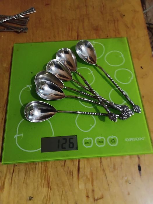 Серебряная чайная ложка 14.5 см 875 проба Каштан срібна ссср