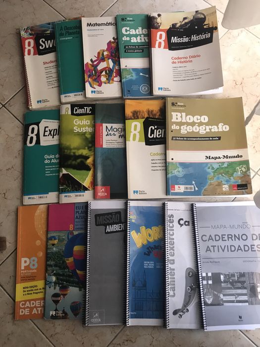 Manuais e cadernos de fichas do 7• ao 12•