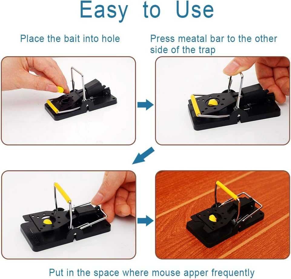 Zestaw 6 pułapek na myszy Szybka pułapka