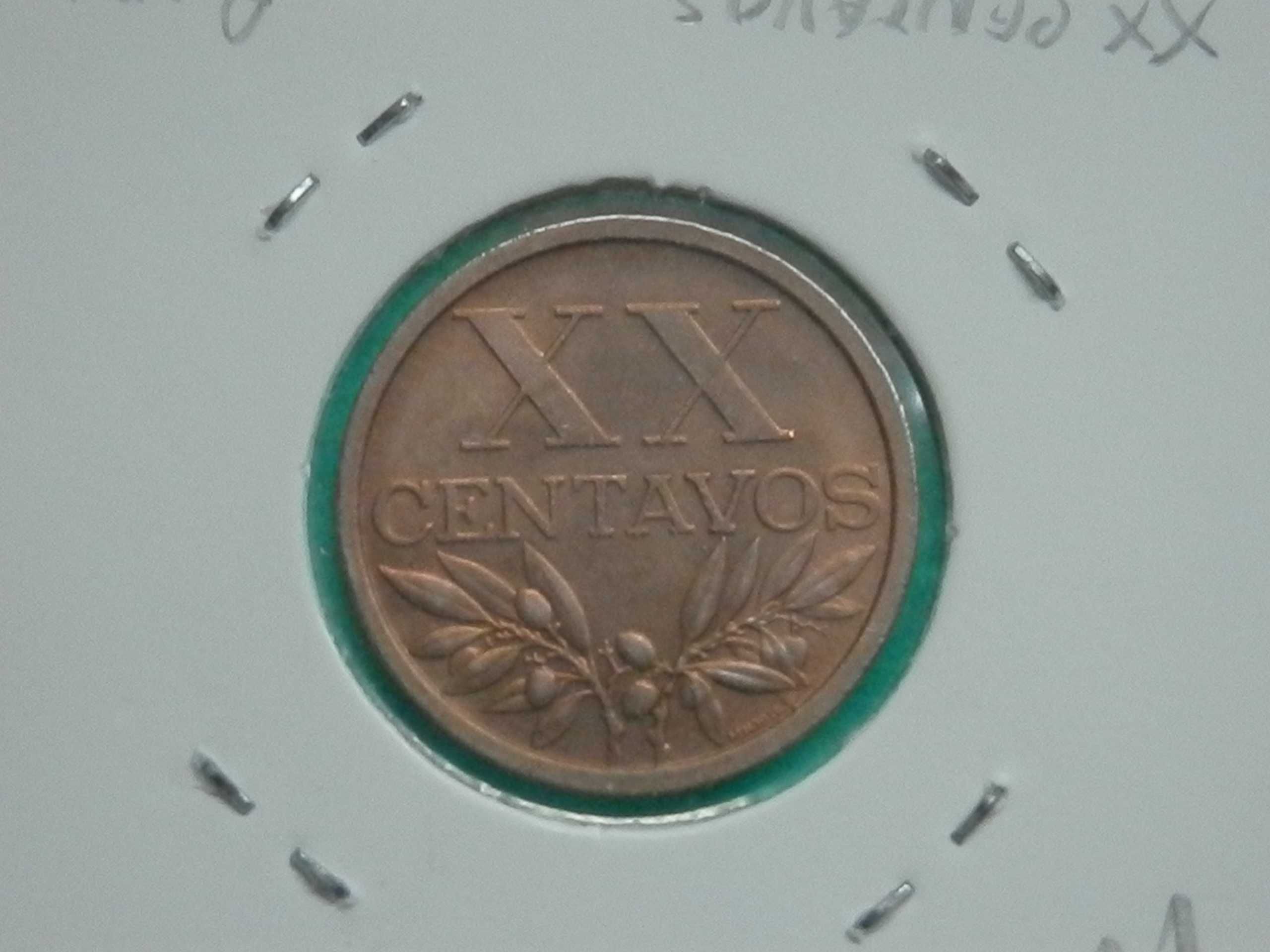 905 - República: XX centavos 1963 bronze, por 1,00