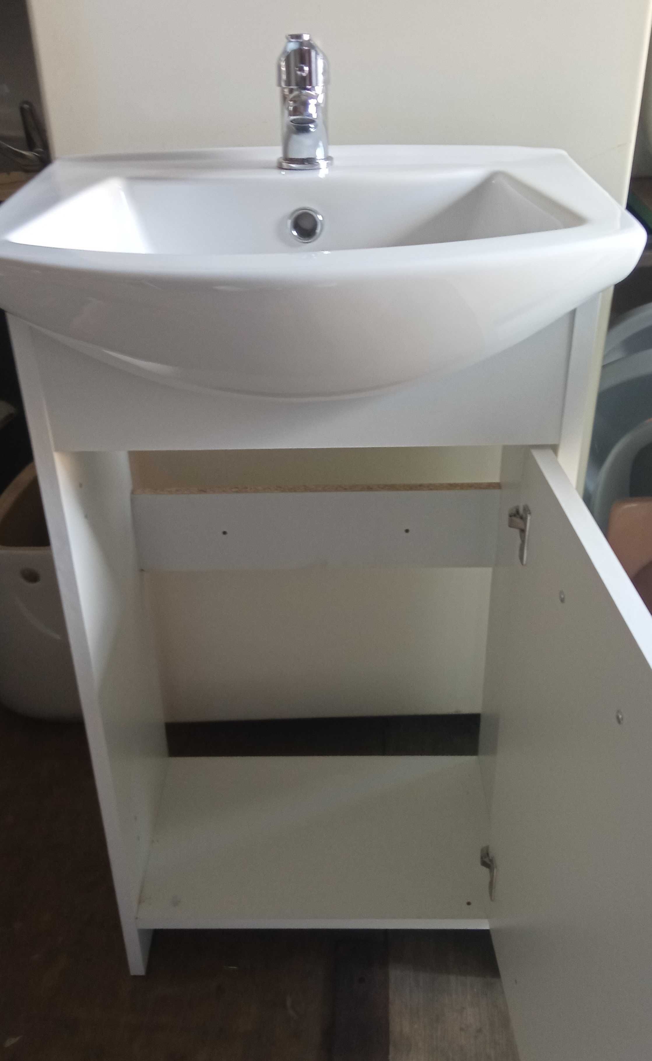 szafka łazienkowa z umywalką i baterią-kpl,nowy