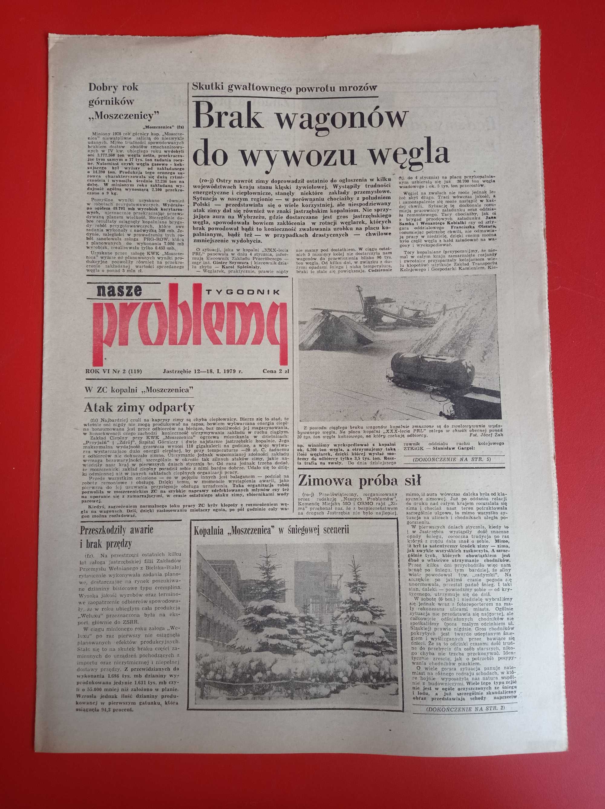 Nasze problemy, Jastrzębie, nr 2, 12-18 stycznia 1979