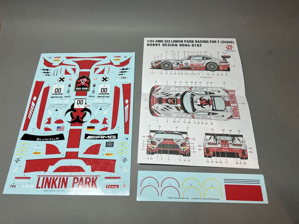 Hobby design kalkomania „Linkin Park” do Tamiya Mercedes-Benz AMG GT3