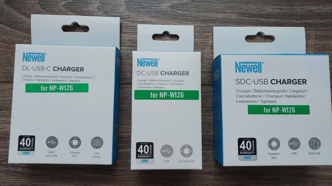 Подвійний зарядний пристрій Newell DL-USB-C для NP-W126. Гар.40міс.