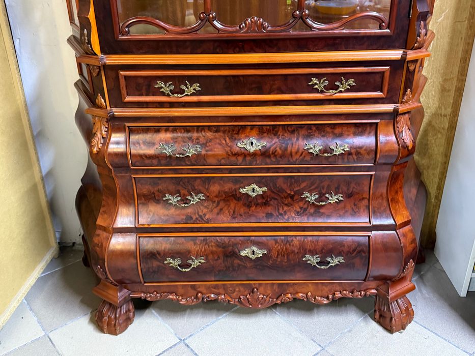 Stylowa Witryna z Niemiec | Komoda brzuchata + witryna DOWÓZ DO DOMU