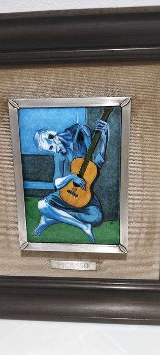 Placa de esmalte, réplica de obra de Picasso