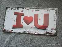 Nowa tablica tabliczka ślub I love you